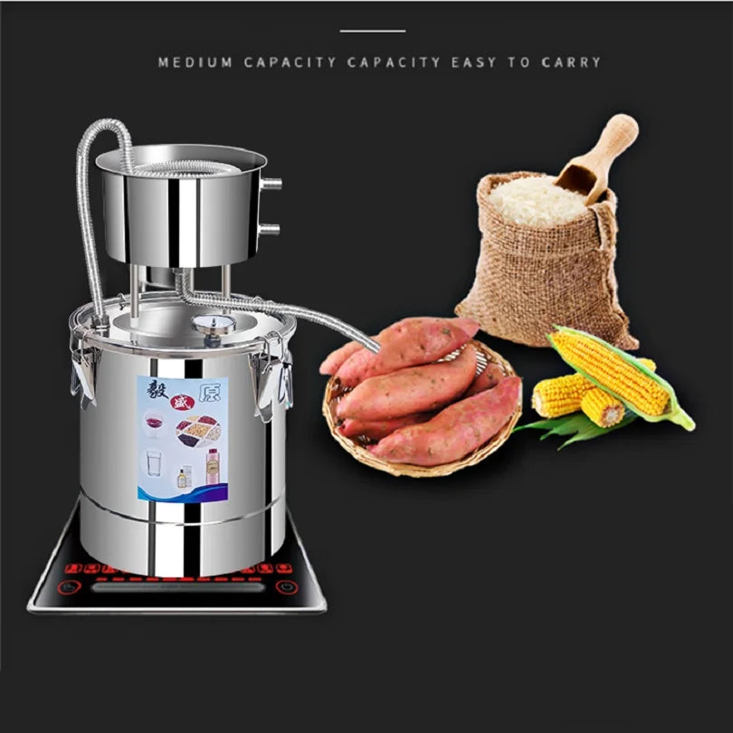 10L 20L Stainless Steel Distiller Spirits Alcohol Wine Maker Home Water Wine Essential Oil Brewing Equipment Kit